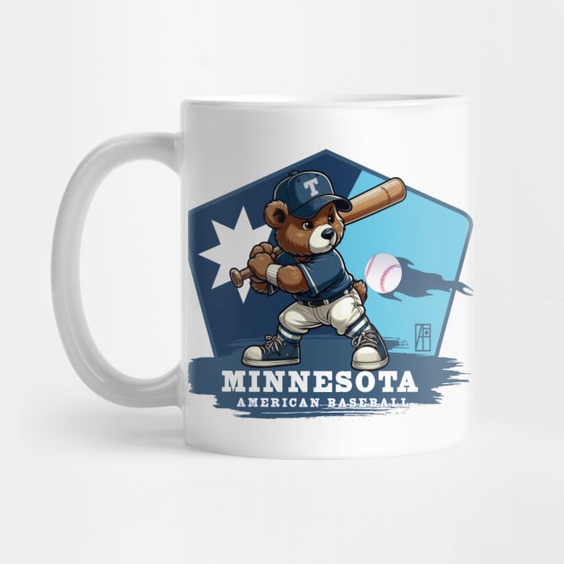 USA - American BASEBALL - Minnesota - Baseball mascot - Minnesota baseball by ArtProjectShop